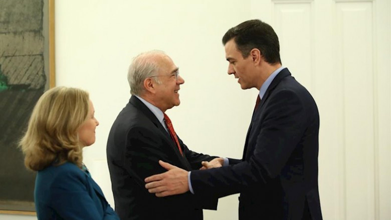 Pedro Sánchez y Ángel Gurría (OCDE) se reúnen para hablar del impacto del coronavirus en la economía | MONCLOA - Archivo ep pedro sanchez y angel gurria ocde se reunen para hablar del impacto del coronavirus en la