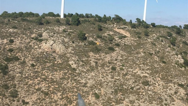ep rescate parapentista sierra buey imagen realizada desde el helicoptero de la dgsce con base en