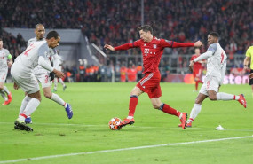 ep robert lewandowski disparapuerta durantebayern-liverpoolla champions 2018-19