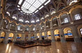 ep varios paneles del ibex 35 en el palacio de la bolsa a 25 de octubre de 2023 en madrid espana