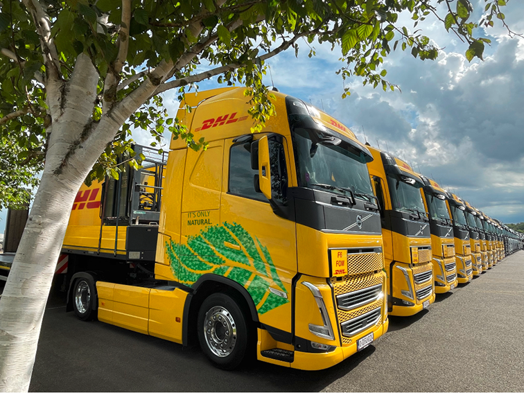 dhl biofuel powered trucks