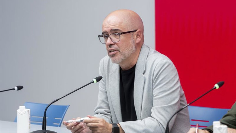 Archivo - El secretario general de CCOO, Unai Sordo, durante una rueda de prensa tras una reunión conjunta de las Ejecutivas de ambas organizaciones sindicales, en la sede de CCOO, en Madrid (España). | Alberto Ortega - Europa Press - Archivo ep archivo el secretario general de ccoo unai sordo durante una rueda de prensa tras una reunion
