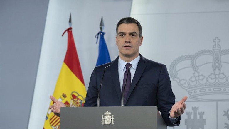 Comparecencia del presidente del Gobierno de España, Pedro Sánchez, para anunciar las últimas medidas tomadas por su ejecutivo y la prórroga del estado de alarma en plena crisis del Covid-19, el mismo día en el que han permitido salir a hacer deporte de f | Moncloa ep comparecencia del presidente del gobierno de espana pedro sanchez para anunciar las ultimas