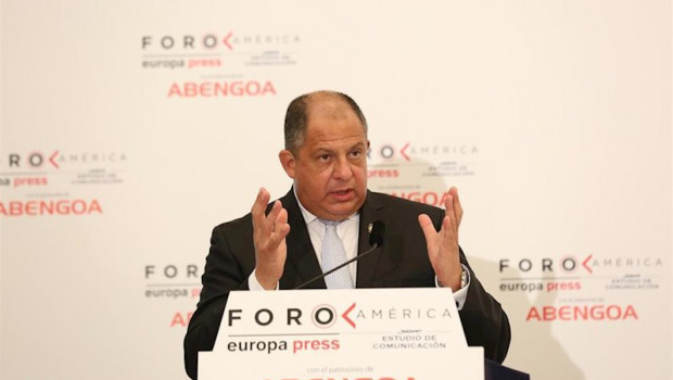 ep el ex presidente de costa rica luis guillermo solis imagen de archivo