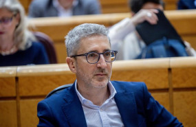 ep el ministro de hacienda arcadi espana durante una sesion plenaria en el senado a 26 de mayo de