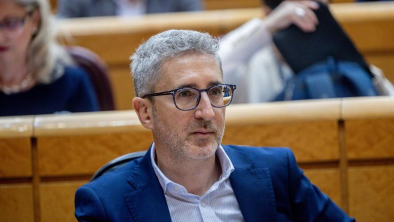 ep el ministro de hacienda arcadi espana durante una sesion plenaria en el senado a 26 de mayo de