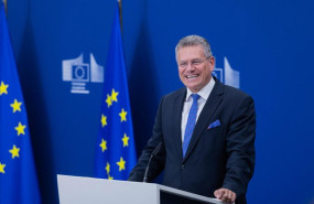 ep el negociador comercial de la union europea el comisario maros sefcovic en una ruead de prensa en