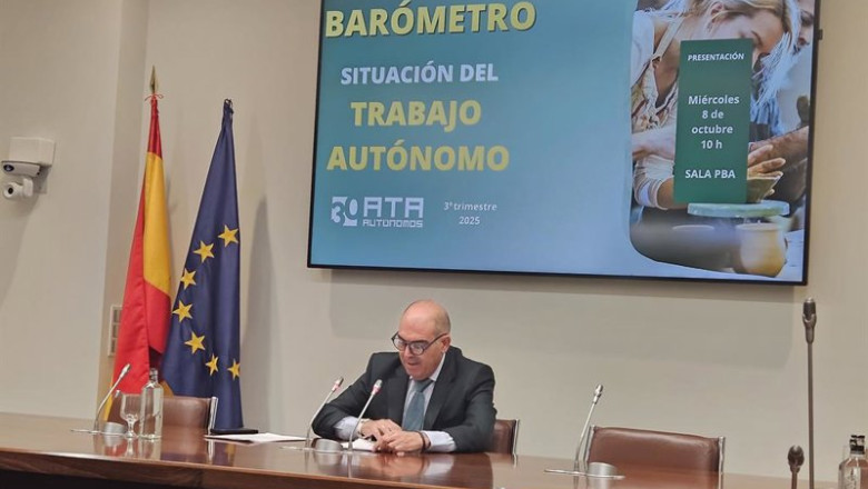 ep el presidente de ata lorenzo amor durante la presentacion del barometro correspondiente al tercer