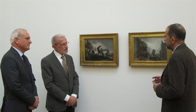 Girona, Morcillo y Casar junto a los cuadros de Goya | EUROPA PRESS ep girona morcillocasaracuadrosgoya