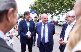 ep i d el rector de la uimp carlos andradas el ministro de industria y turismo jordi hereu y el