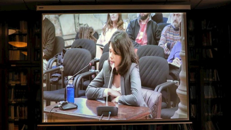 ep isa serra durante el juicio en tribunal superior de justicia de madrid por participar en una