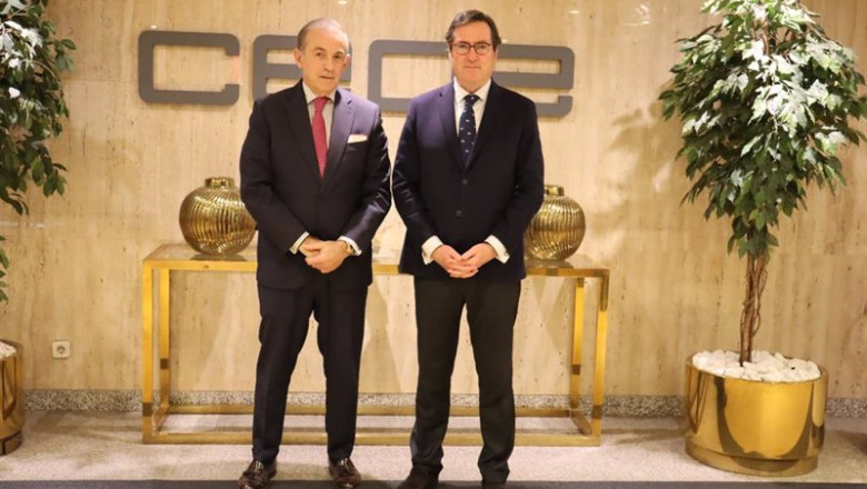 ep javier basagoiti presidente de asocimi y antonio garamendi presidente de la ceoe ep javier basagoiti presidente de asocimi y antonio garamendi presidente de la ceoe