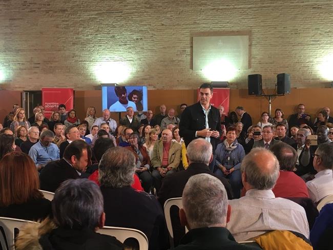 Pedro Sánchez en el acto celebrado este domingo en València | TWITTER PSPV-PSOE ep pedro sanchezacto celebradodomingovalncia