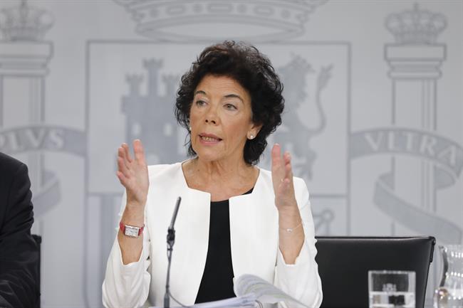 Rueda de prensa tras el Consejo de Ministros, con Isabel Celaá (imagen de archivo). | Marta Jara - Europa Press ep ruedaprensaconsejoministros con isabel celaa