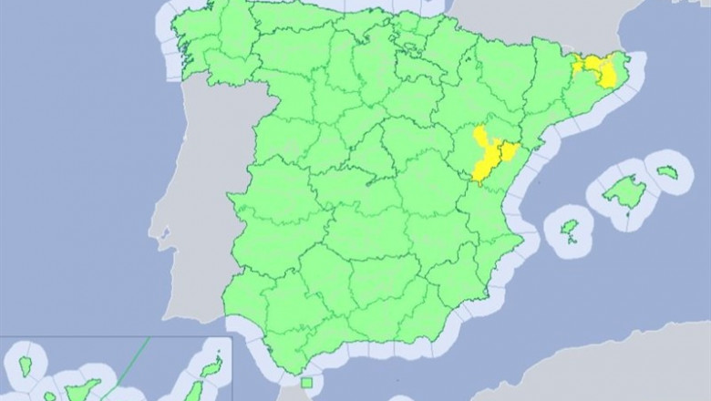 Alerta amarilla por tormentas en Teruel, Barcelona, Gerona y Castellón | AEMET ep alerta amarillatormentasteruel barcelona geronacastellon