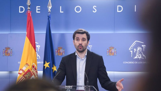 ep archivo   el portavoz de podemos en el congreso javier sanchez serna durante una rueda de prensa