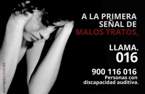 ep cartel informativo del telefono de asistencia para denunciar malos tratos en el ambito familiar