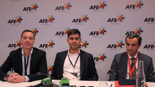 ep david aganzo en una conferencia de la asociacion de futbolistas espanoles afe