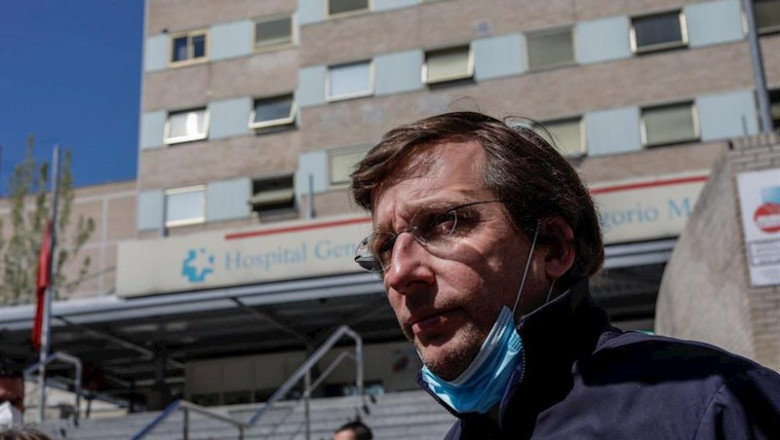 El alcalde de Madrid, José Luis Martínez-Almeida, frente al Hospital Gregorio Marañón, en Madrid (España). | Jesús Hellín - Europa Press ep el alcalde de madrid jose luis martinez-almeida frente al hospital gregorio maranon en madrid