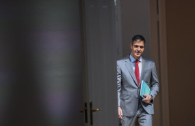 ep el presidente del gobierno pedro sanchez a su llegada a la rueda de prensa en el complejo de la