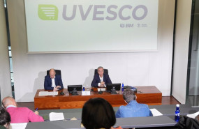 ep el presidente del grupo uvesco jose ramon fernandez de barrena y el director general de la