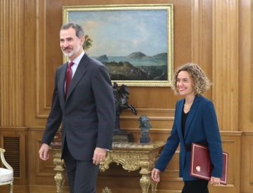El Rey Felipe VI recibe en audiencia a Meritxell Batet, que repite como presidenta del Congreso de los Diputados en la XIV Legislatura de las Cortes, en el Palacio de la Zarzuela, Madrid (España), a 4 de diciembre de 2019. | Casa de S.M. el Rey ep el rey felipe vi recibe en audiencia a meritxell batet que repite como presidenta del congreso de