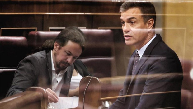 ep el secretario general de podemos pablo iglesias y el presidente del gobierno en funciones pedro