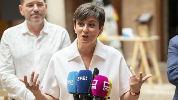 ep la ministra de vivienda isabel rodriguez durante su atencion a medios en almagro