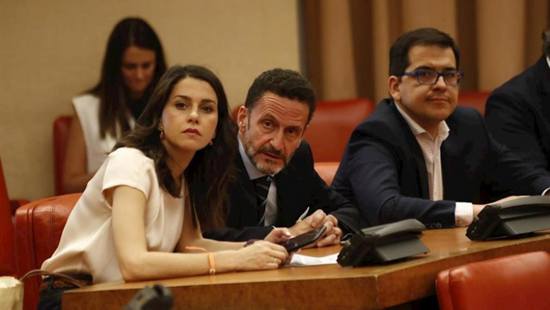 La portavoz de Ciudadanos en el Congreso, Inés Arrimadas, y los diputados Edmundo Bal y José María Espejo-Saavedra. | Óscar J.Barroso - Europa Press - Archivo ep la portavoz de ciudadanos en el congreso ines arrimadas y los diputados edmundo bal y jose maria