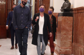ep la portavoz de eh bildu en el congreso de los diputados mertxe aizpurua a su llegada a una sesion
