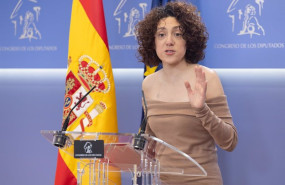 ep la portavoz de en comu podem aina vidal durante una rueda de prensa anterior a la reunion de la