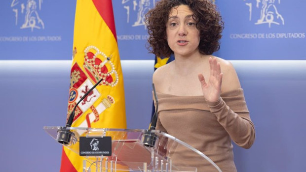 ep la portavoz de en comu podem aina vidal durante una rueda de prensa anterior a la reunion de la