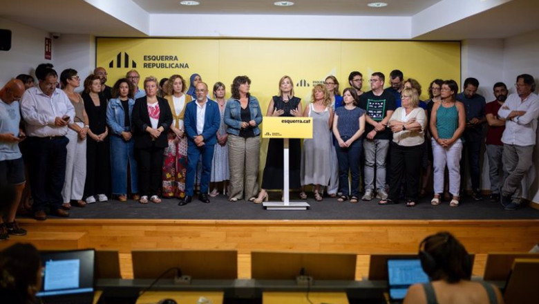 ep la portavoz de erc raquel sans durante una rueda de prensa en la sede de erc a 29 de julio de ep la portavoz de erc raquel sans durante una rueda de prensa en la sede de erc a 29 de julio de