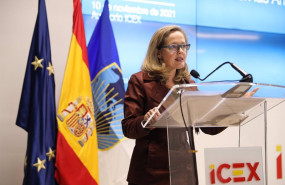 ep la vicepresidenta primera nadia calvino interviene durante la jornada del icex sobre la agenda