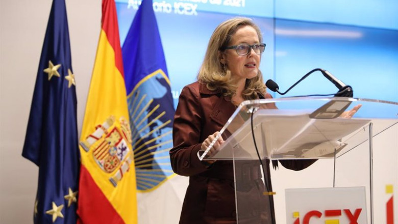 ep la vicepresidenta primera nadia calvino interviene durante la jornada del icex sobre la agenda