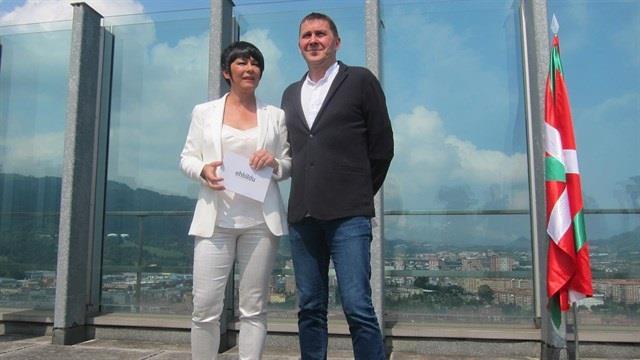 Maddalen iriarte y Arnaldo Otegi | EUROPA PRESS ep maddalen iriartearnaldo otegi