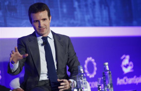 ep presidentepartido popular pablo casado duranteintervencionla i concordia europe - amchamspain summit