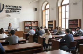 estudiantes y academia de oposiciones 