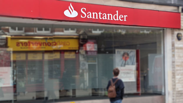 tienda de letreros del banco dl santander