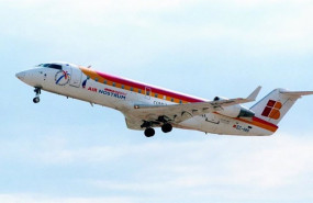 ep despeque de un avion de air nostrum en una imagen de archivo