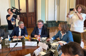 ep el conseller de agricultura pesca y medio natural joan simonet en reunion para evaluar la