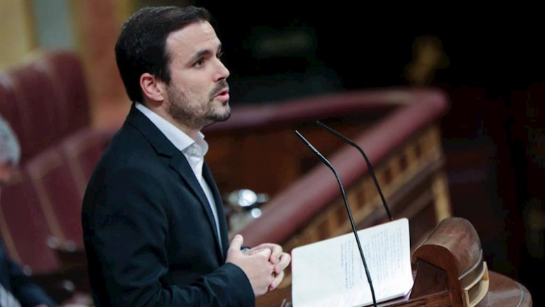 Jesús Hellín - Europa Press ep el coordinador federal de izquierda unida iu alberto garzon interviene desde la tribuna del