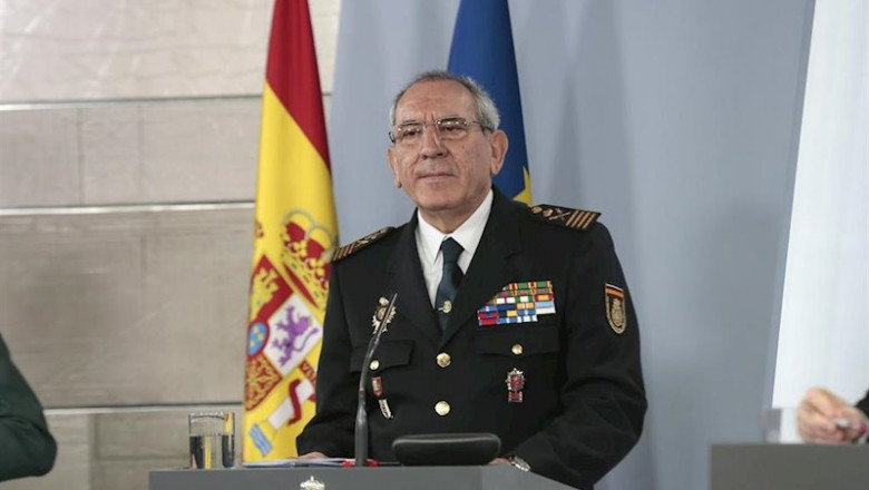 ep el dao de la policia jose angel gonzalez durante la ruda de prensa en moncloa tras superar la