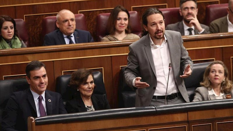 El vicepresidente segundo y ministro de Derechos Sociales y Agenda 2030, Pablo Iglesias, en la sesión de control al Gobierno en el Congreso | Eduardo Parra - Europa Press ep el vicepresidente segundo y ministro de derechos sociales y agenda 2030 pablo iglesias en la