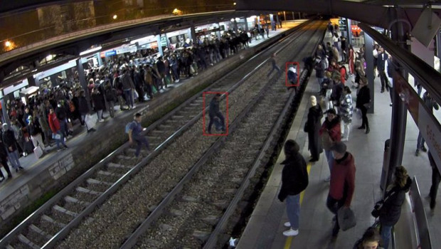 ep imagenes de los sistemas inteligentes de videovigilancia en una estacion de cercanias