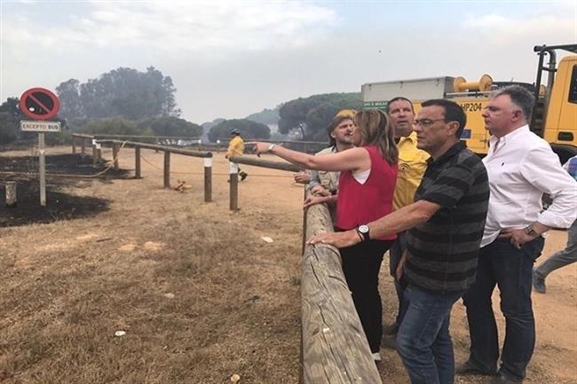 Incendio de Moguer llega al Espacio Natural de Doñana | EUROPAPRESS ep incendiomoguer llegaespacio naturaldonana