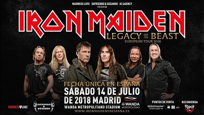 Iron Maiden actuarán en España el 14 de julio de 2018. | MADNESS LIVE ep iron maiden