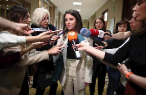 ep la ministra de igualdad irene montero atiende a los medios tras la reunion de comision de