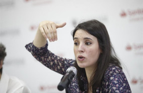 ep la portavoz de unidas podemos en el congreso de los diputados irene montero en un momento de su