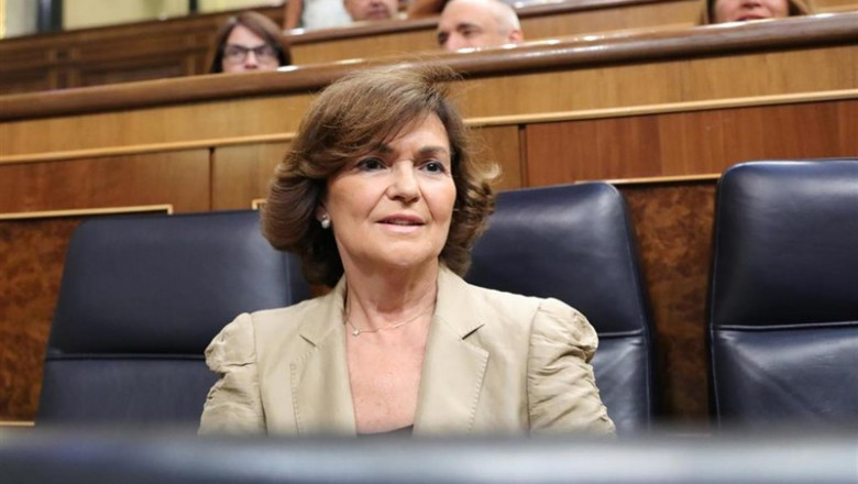 ep la vicepresidenta del gobierno en funciones carmen calvo durante el pleno extraordinario en el